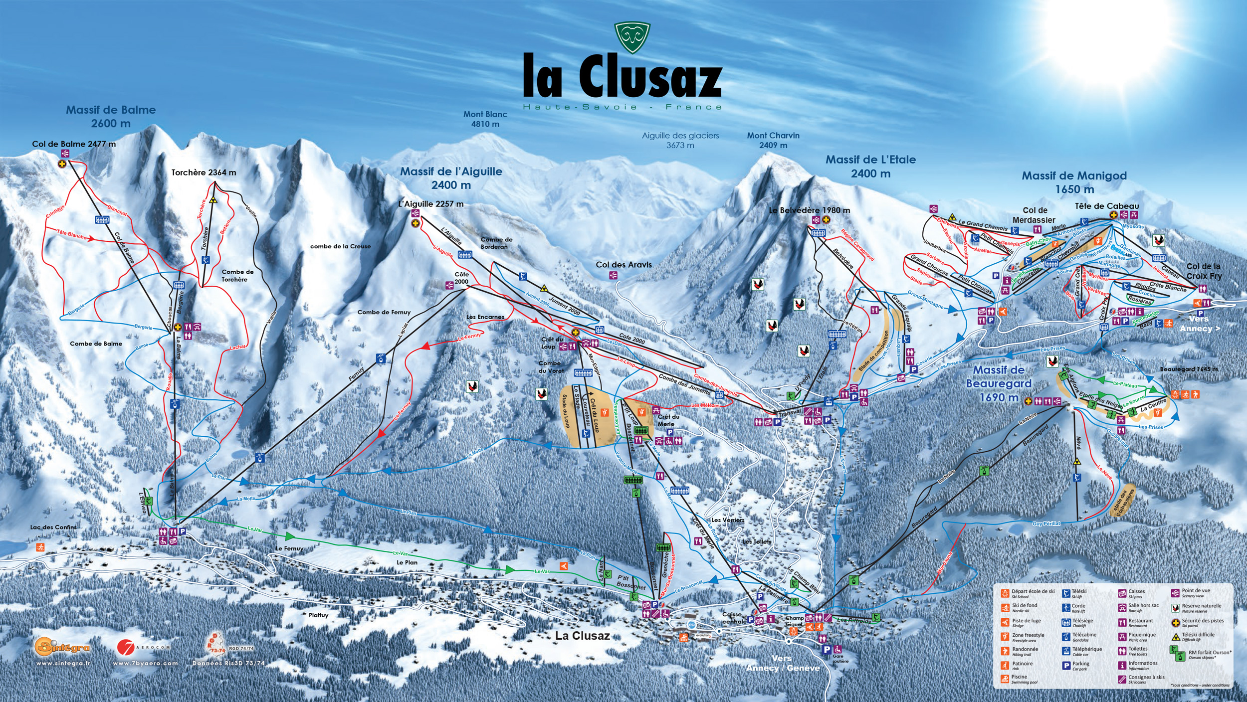 La Clusaz Piste Map