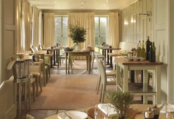 The Potager Restaurant at Barnsley House (looking towards French Windows)