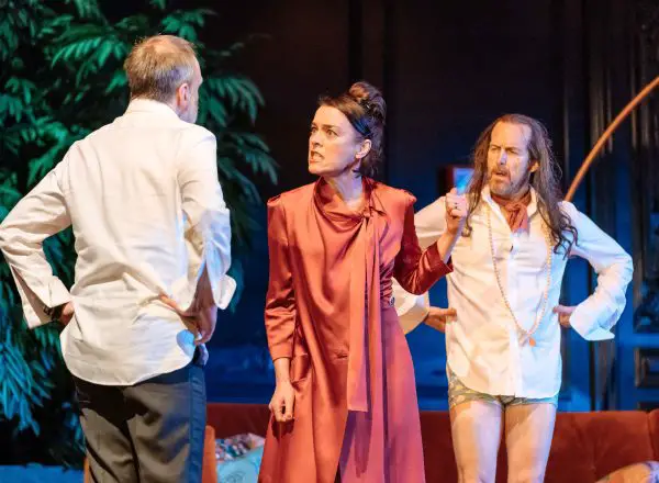 Kevin Doyle, Olivia Williams, Denis O'Hare in Tartuffe by Molière in a new version by John Donnelly. photo by Manuel Harlan