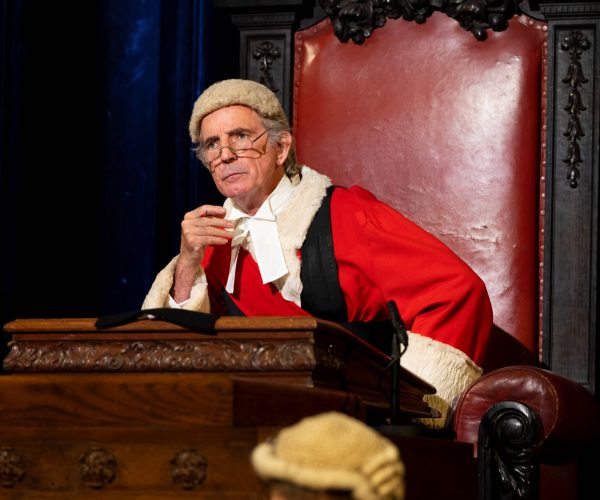 Martin Turner (Mr Justice Wainwright) in Witness for the Prosecution. Photo by Ellie Kurttz.