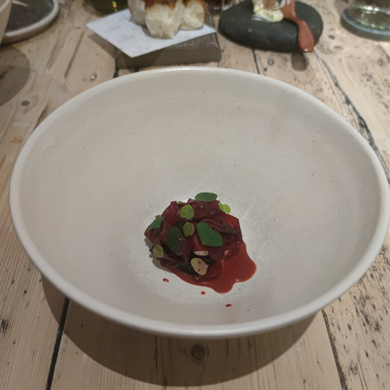 8 course tasting menu at the Forest side hotel 8