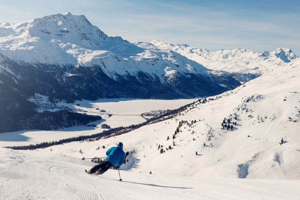 St Moritz Skiing Silvaplanna BBB Land