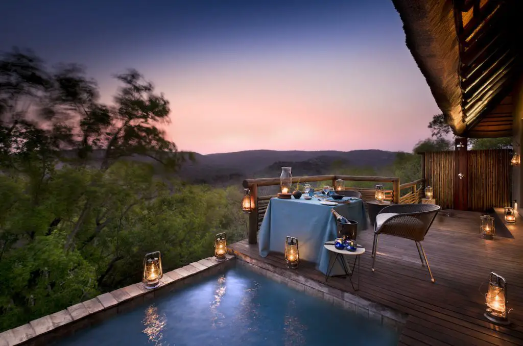 South Africa Phinda Mountain Room Suite private dining