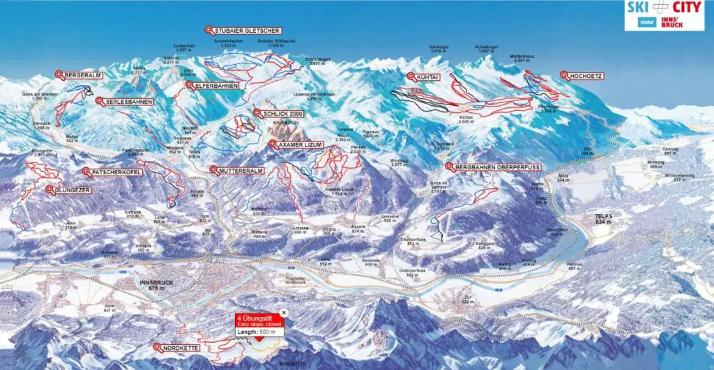 Innsbruck Ski maps