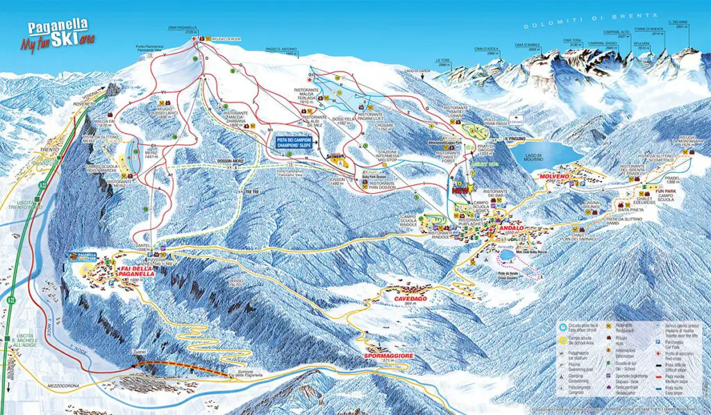 Paganella ski map