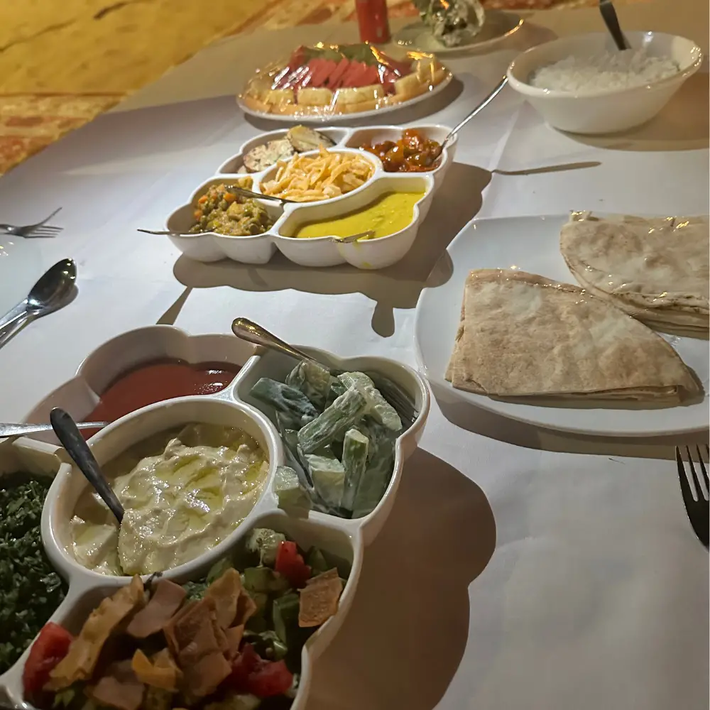 Incredible food at the bedouin camp